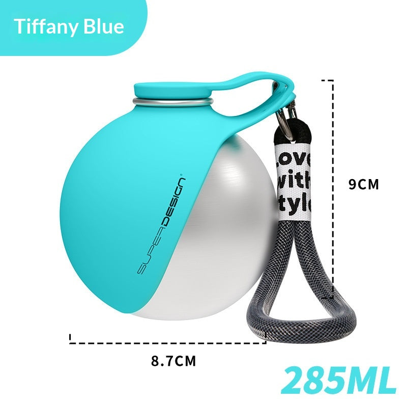 Dog Travel Water Bottle with Built-In Bowl