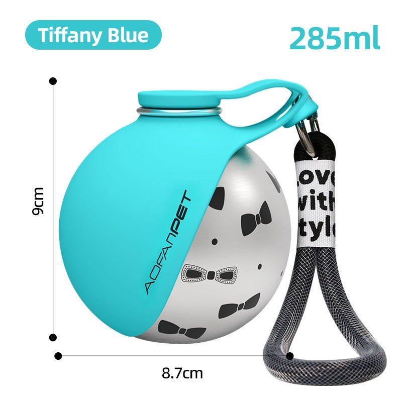 Dog Travel Water Bottle with Built-In Bowl