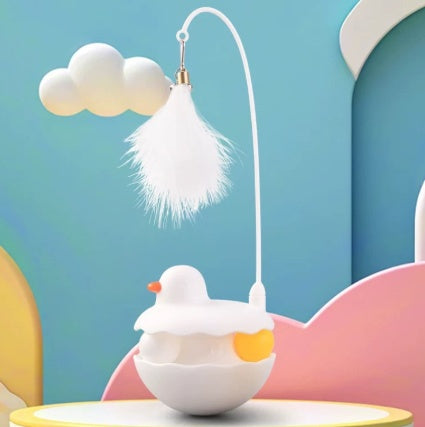 Interactive Duck Wand Cat Toy – Lightweight Resin, Removable & Washable