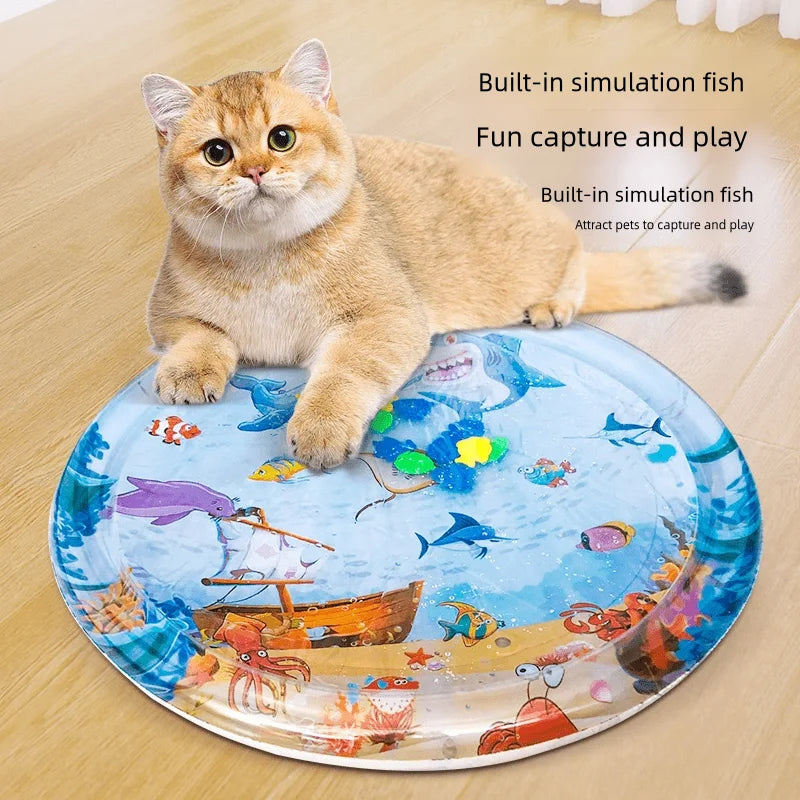 Summer Cooling Water Bed Mat for Dogs & Cats – Inflatable Ice Pad