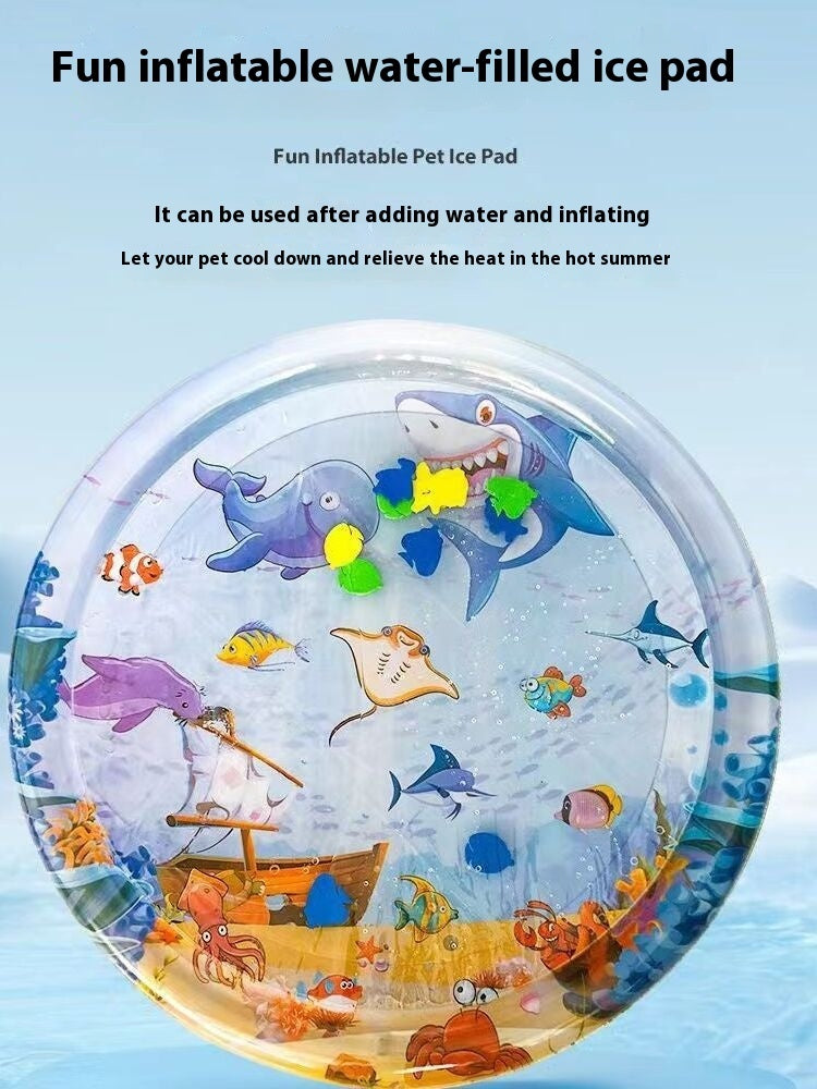 Summer Cooling Water Bed Mat for Dogs & Cats – Inflatable Ice Pad