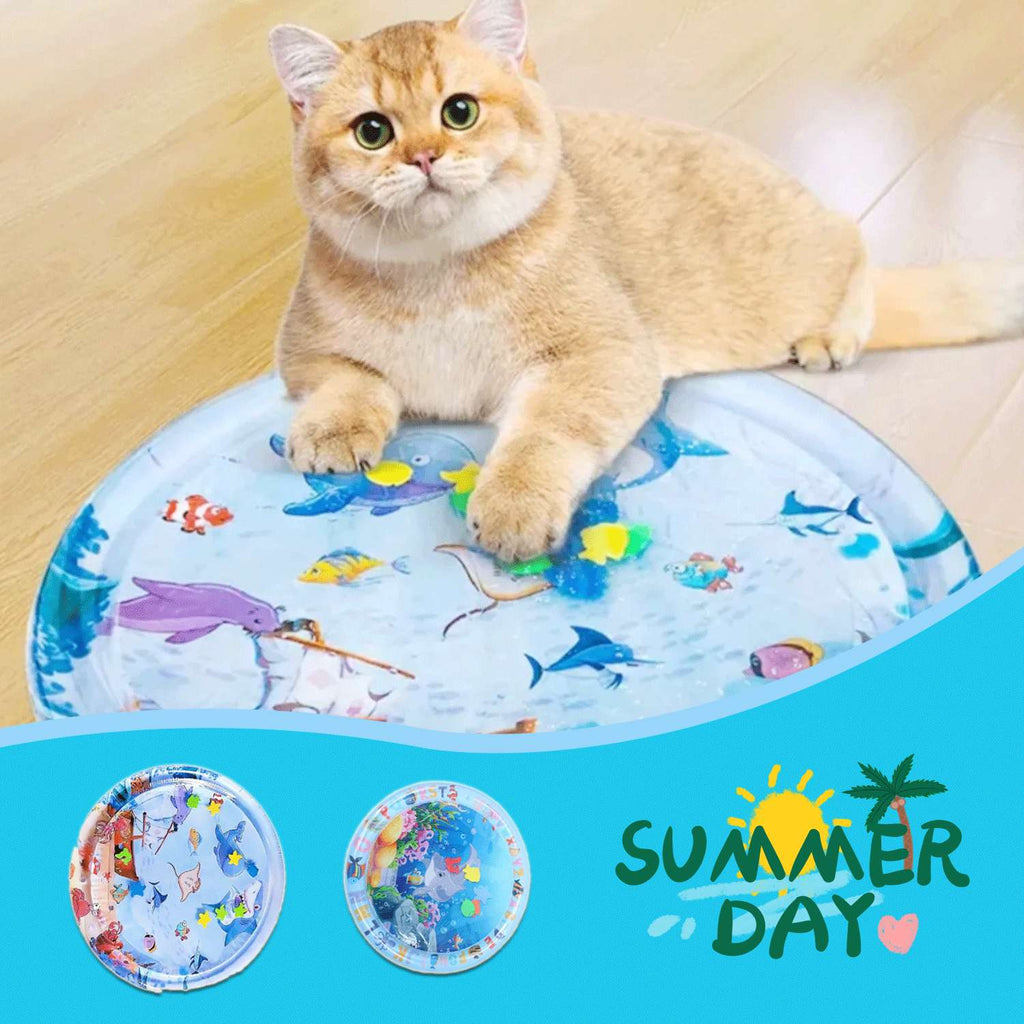 Summer Cooling Water Bed Mat for Dogs & Cats – Inflatable Ice Pad